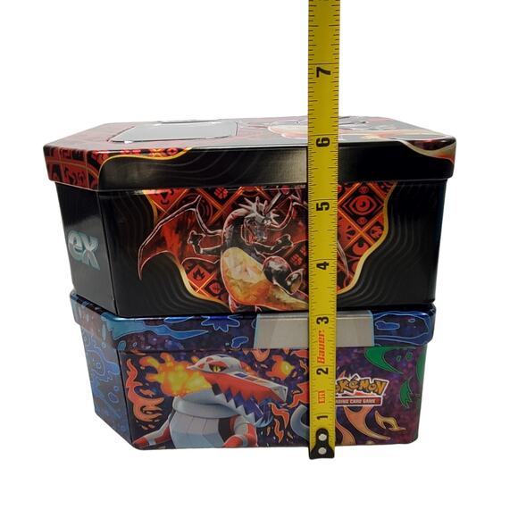 Pokemon Scarlet & Violet Paldean Fates Charzard Quaquaval Ex Collector EMPTY TIN - Picture 11 of 12